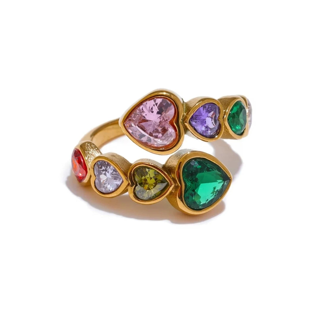 Cœur Soléa | Bague ouverte ajustable