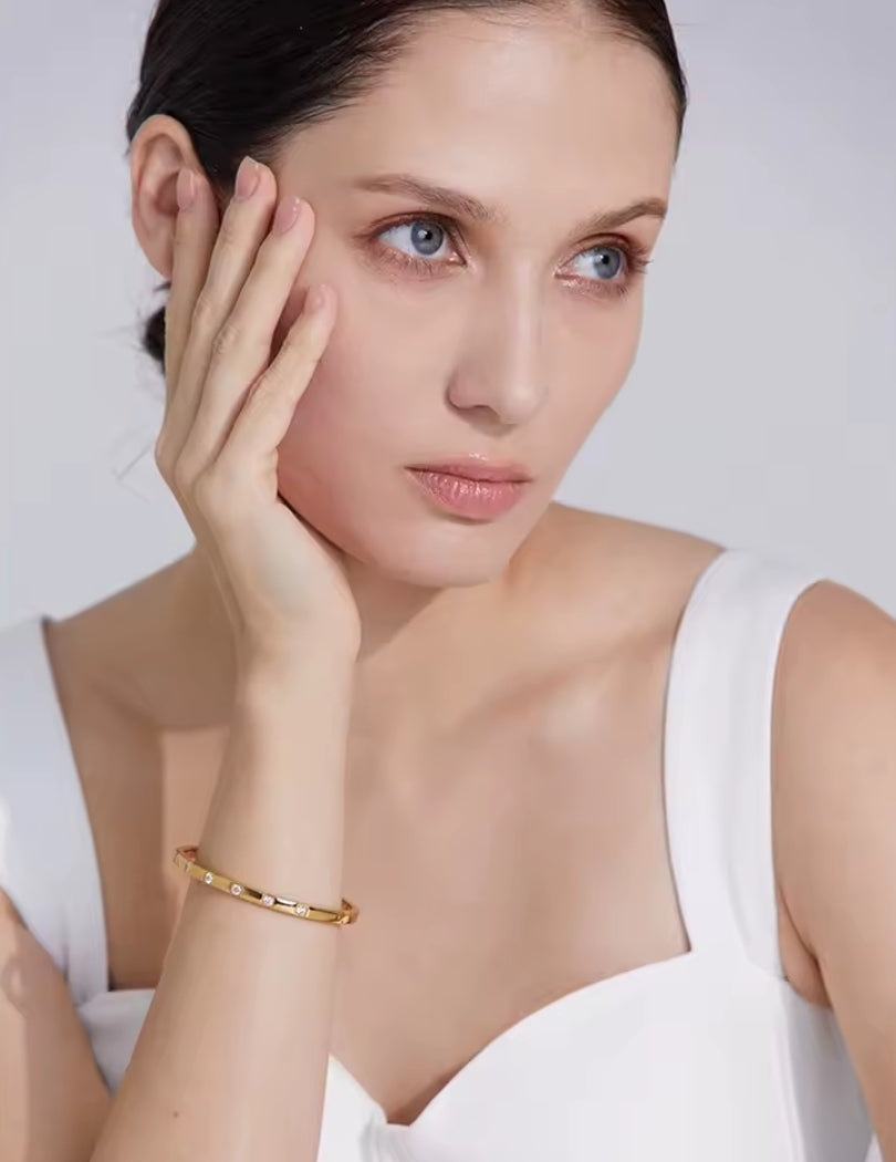 Ritta | Bracelet jonc strass scintillants