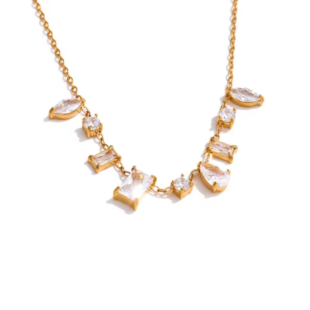 Marine | Collier pendentif lumière irisée